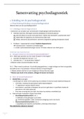 Samenvatting Toegepaste Psychologie | Psychodiagnostiek 