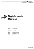Portfolio Digitale Media: Content -  CIJFER: 8,0