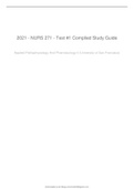 2021 - NURS 271 - Test #1 Complied Study Guide Applied Pathophysiology And Pharmacology Ii (NURS 271)