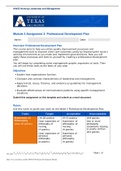 N4455 module 5 assignment 2 : Proffessional development plan_Nursing leadership and management