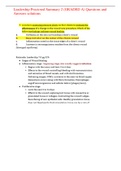Leadership Proctored Summary 2 (GRADED A) Questions and Answers solutions