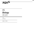 AS Biology Paper 7401&sol;2 Mark scheme 7401 June 2016