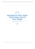 ADVANCED HESI MED SURG TEST BANK 2021 STUDY GUIDE V2