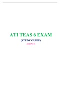 ATI TEAS 6 EXAM STUDY GUIDE, TEST STUDY GUIDE SCIENCE,A&P SCIENCE EXAM, FULL TEST, PRACTICE QUESTIONS SCIENCE:LATEST