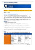NURS 4455 Module 5 assignment 2: Professional development plan