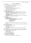 PSY 393 - MYERS, Social Psyc, Chp 6 outline-notes. Group Influence 