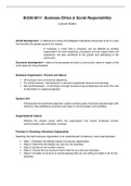  Business Ethics and Social Responsibility Summary- BUSN 6011