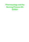 Pharmacology and the Nursing Process 9th Edition