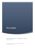 Neurokinesitherapie 1: neurologie 2021 (prof. De Deyn)