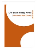 Summary 2020/21 - LPC Notes - Advanced Real Estate - Exam Ready Notes