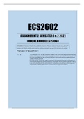 ECS2602 Assignment 2 Semester 1 & 2 2021
