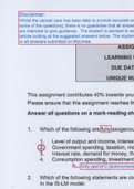 UNISA ECS2602 2021 Assignment 02 - suggested answers