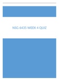 NSG 6435 Week 4 Quiz