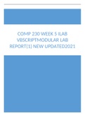 COMP 230 WEEK 5 ILAB VBSCRIPTMODULAR LAB REPORT(1) NEW UPDATED 2021