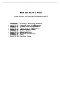 BIOL-235_MIDTERM EXAM 1-Study Guide (Chapters 1 - 10 notes):Human Anatomy and Physiology: Athabasca University 