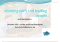 Working With and Leading People 