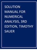 Solution Manual for Numerical Analysis, 3rd Edition, Timothy Sauer