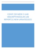 COMP 230 Week 5 iLab VBScript Modular Lab Report&lpar;1&rpar; new updated 2021