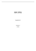 ISR3701 Solutions Assignment 2 Semester 1 (645486) 2021