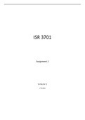 Solutions to ISR3701 Assignment 2 Semester 2 2021 (711854)