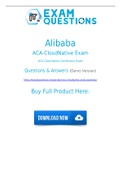 ACA-CloudNative Dumps PDF [2021] 100% Accurate Alibaba ACA-CloudNative Exam Questions