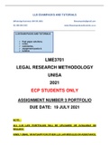 LME3701 ASSIGNMENT 3 MEMO 2021 ECP STUDENTS - SUPER SEMESTER UNISA 
