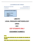 LME3701 ASSIGNMENT 2 MEMO 2021 - ECP STUDENTS - SUPER SEMESTER UNISA