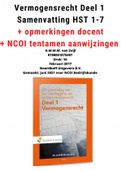 Samenvatting Vermogensrecht Van Zeijl Deel 1 (2017) HST 1 t/m 7 met opmerkingen docent en tentamen aanwijzingen gemaakt  juni 2021 voor NCOI Bedrijfskunde