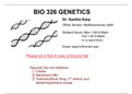 BIO 326 GENETICS PRESENTATION