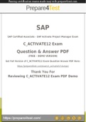 SAP Certified Application Associate Certification - Prepare4test provides C_ACTIVATE12 Dumps