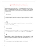 QNT 561 Final Exam Prep with Answers