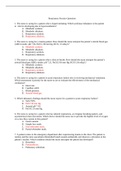 COMPLEX NR 341 - Exam 2 Review: Respiratory Practice Quiz. Questions and Answers.