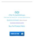 iSQI CTAL-TA_Syll2019 Dumps Questions and Answers to Pass CTAL-TA_Syll2019 Exam in First Try
