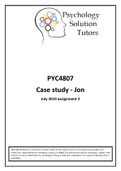 PYC4807 Case study of John 2019
