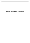 MRL3702 ASSIGNMENT 2 2021 MEMO