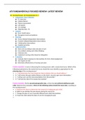 ATI FUNDAMENTALS FOCUSED REVIEW- LATEST 2020&sol;2021