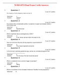 NURS 6551 Final Exam 2 (With verified  Answers)