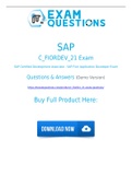 C_FIORDEV_21 Dumps PDF [2021] 100% Accurate SAP C_FIORDEV_21 Exam Questions