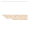 ATI RN Nursing Care of Children Proctored Exam (7 Latest Versions, 2020)
