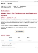 HPR205: The Human Body Health & Disease (HWC2104A) > Week 4 Quiz 1: The Cardiovascular and Respiratory Systems | Score: 30 Out of 30 Points | Latest 2021