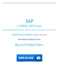SAP C_THR91_1811 Exam Dumps (2021) PDF Questions With Success Guarantee