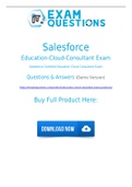 Latest Education-Cloud-Consultant PDF and dumps Download Education-Cloud-Consultant Exam Questions and Answers (2021)