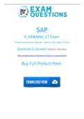 SAP E_HANAAW_17 Dumps (2021) Real E_HANAAW_17 Exam Questions And Accurate Answers