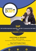 SAP E_HANABW_13 Dumps - Accurate E_HANABW_13 Exam Questions - 100% Passing Guarantee