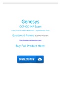 Genesys GCP-GC-IMP Dumps 100% Official [2021] GCP-GC-IMP Exam Questions