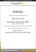 Alibaba Cloud Certified Professional Certification - Prepare4test provides ACP-Sec1 Dumps