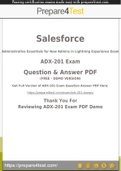 Salesforce Certified Administrator Certification - Prepare4test provides ADX-201 Dumps
