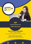 HP HPE2-T36 Dumps - Accurate HPE2-T36 Exam Questions - 100% Passing Guarantee