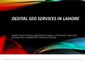 Dezital - Top & Best Search Engine Optimization Agency in Pakistan 2021