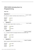 ITEC1030 Introduction to Programming Week1 Quiz